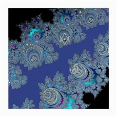 Blue Metallic Celtic Fractal Glasses Cloth (medium)