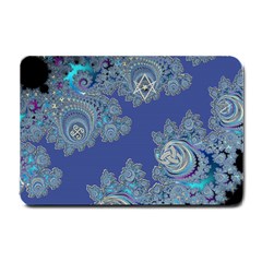 Blue Metallic Celtic Fractal Small Door Mat