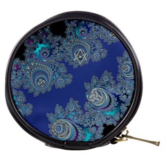 Blue Metallic Celtic Fractal Mini Makeup Case