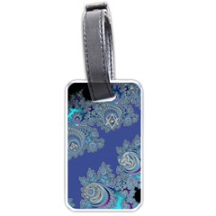 Blue Metallic Celtic Fractal Luggage Tag (one Side)