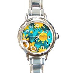 Musical Peace Round Italian Charm Watch by StuffOrSomething