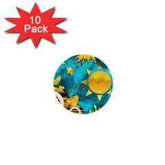 Musical Peace 1  Mini Button (10 Pack)