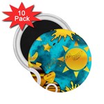 Musical Peace 2.25  Button Magnet (10 pack) Front