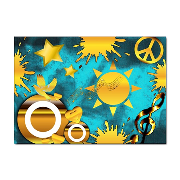 Musical Peace A4 Sticker 100 Pack