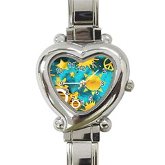 Musical Peace Heart Italian Charm Watch  by StuffOrSomething