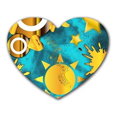 Musical Peace  Mouse Pad (heart) by StuffOrSomething