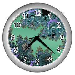 Celtic Symbolic Fractal Wall Clock (silver)