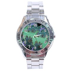 Celtic Symbolic Fractal Stainless Steel Watch