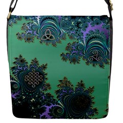 Celtic Symbolic Fractal Flap Closure Messenger Bag (small) by UROCKtheWorldDesign