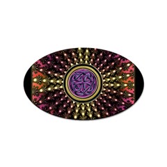 Hot Lavender Celtic Fractal Framed Mandala Sticker 10 Pack (oval)