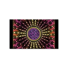 Hot Lavender Celtic Fractal Framed Mandala Sticker 100 Pack (rectangle) by UROCKtheWorldDesign