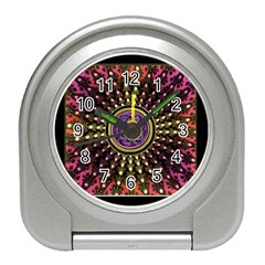 Hot Lavender Celtic Fractal Framed Mandala Desk Alarm Clock