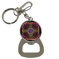 Hot Lavender Celtic Fractal Framed Mandala Bottle Opener Key Chain by UROCKtheWorldDesign