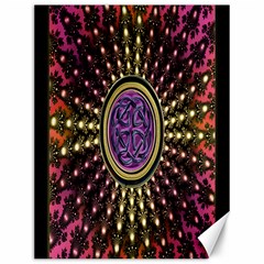 Hot Lavender Celtic Fractal Framed Mandala Canvas 12  X 16  (unframed)