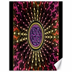 Hot Lavender Celtic Fractal Framed Mandala Canvas 18  X 24  (unframed) by UROCKtheWorldDesign