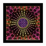 Hot Lavender Celtic Fractal Framed Mandala Glasses Cloth (Medium, Two Sided) Front