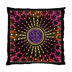 Hot Lavender Celtic Fractal Framed Mandala Cushion Case (single Sided) 