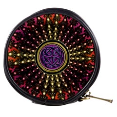 Hot Lavender Celtic Fractal Framed Mandala Mini Makeup Case