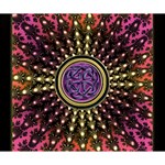 Hot Lavender Celtic Fractal Framed Mandala Deluxe Canvas 14  x 11  (Framed) 14  x 11  x 1.5  Stretched Canvas