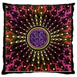 Hot Lavender Celtic Fractal Framed Mandala Large Cushion Case (Single Sided)  Front