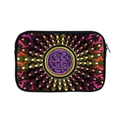 Hot Lavender Celtic Fractal Framed Mandala Apple Ipad Mini Zippered Sleeve by UROCKtheWorldDesign