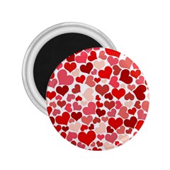  Pretty Hearts  2 25  Button Magnet