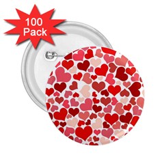  Pretty Hearts  2 25  Button (100 Pack) by Colorfulart23