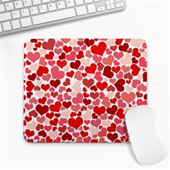  Pretty Hearts  Large Mouse Pad (rectangle) by Colorfulart23