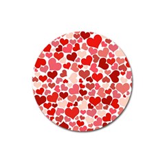  Pretty Hearts  Magnet 3  (round)