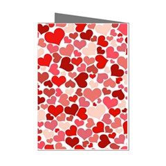  Pretty Hearts  Mini Greeting Card (8 Pack) by Colorfulart23