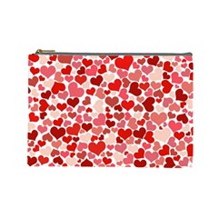  Pretty Hearts  Cosmetic Bag (large) by Colorfulart23