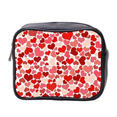  Pretty Hearts  Mini Travel Toiletry Bag (two Sides) by Colorfulart23