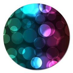 Deep Bubble Art Magnet 5  (round) by Colorfulart23