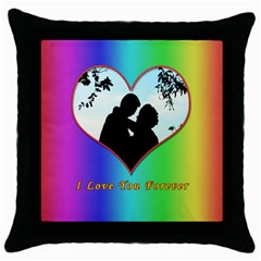 I Love You Forever Black Throw Pillow Case by Contest1630871