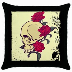 Death Skeleton Black Throw Pillow Case by Contest1704393