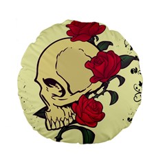 Death Skeleton 15  Premium Round Cushion  by Contest1704393