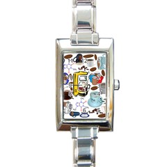 Just Bring Me Coffee Rectangular Italian Charm Watch by StuffOrSomething