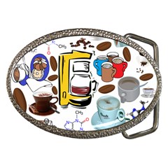 Just Bring Me Coffee Belt Buckle (oval)