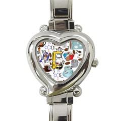 Just Bring Me Coffee Heart Italian Charm Watch 