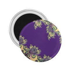 Purple Symbolic Fractal 2 25  Button Magnet by UROCKtheWorldDesign