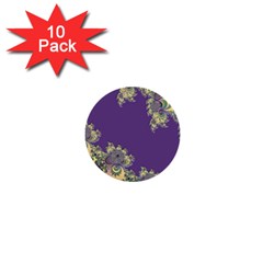 Purple Symbolic Fractal 1  Mini Button (10 Pack) by UROCKtheWorldDesign