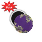 Purple Symbolic Fractal 1.75  Button Magnet (10 pack) Front