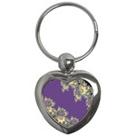 Purple Symbolic Fractal Key Chain (Heart) Front