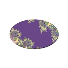 Purple Symbolic Fractal Sticker (oval)