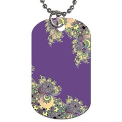 Purple Symbolic Fractal Dog Tag (one Sided) by UROCKtheWorldDesign