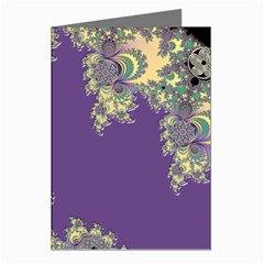 Purple Symbolic Fractal Greeting Card (8 Pack)