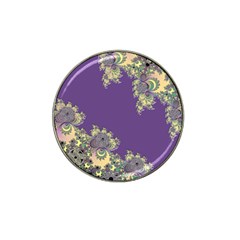 Purple Symbolic Fractal Golf Ball Marker 4 Pack (for Hat Clip) by UROCKtheWorldDesign