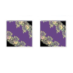 Purple Symbolic Fractal Cufflinks (square) by UROCKtheWorldDesign