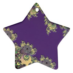 Purple Symbolic Fractal Star Ornament (two Sides) by UROCKtheWorldDesign