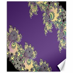 Purple Symbolic Fractal Canvas 8  X 10  (unframed)